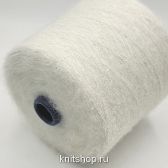 Ecafil Virux (5893 белый, люрекс серебро) 30% кидмохер, 40% полиакрил, 25% па, 5% люрекс 900м/100гр