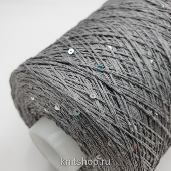 Cotton 2Sequins (403 серый) 100% хлопок, пайетки 2-х оттенков 480 м/100гр