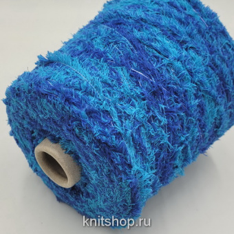 Pinori Filati Green Fleece (4617 лазурный василек деграде) 100% хлопок 200м/100гр травка