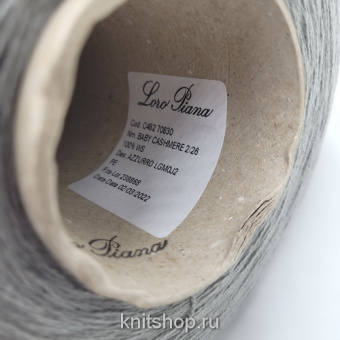 Loro Piana Baby Cashmere (Azzurro LGMOJ2 стальной серый) 100% бэби кашемир 2/26 1300м/100г