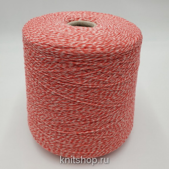 Pecci Filati Cocorito (28612 коралловый меланж) 70% хлопок, 30% па 650м/100гр шнурок наполненный па