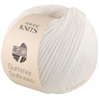 Lana Grossa Summer Softness (01) 80% хлопок органический, 20% меринос 50г/130м шнурок