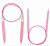 Спицы круговые 80 см 3,25 мм дерево Blush, розовые, Lykke