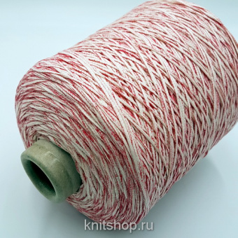 Lineapiu Tatoo (86554 бело-розовый) 100% хлопок 220 м/100 гр нить - полый шнурок