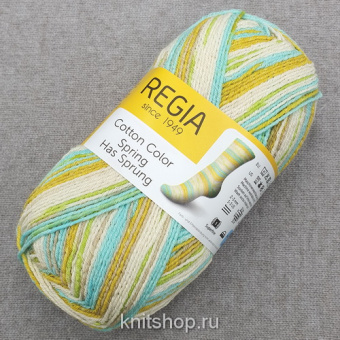 Schachenmayr Regia Cotton Spring (02471) 72% хлопок, 18% полиамид, 10% полиэстер 100 г/420 м