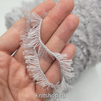 G&G Filati Tagliatino (3 серый серебро) 100% меринос 90м/100гр мех, реснички