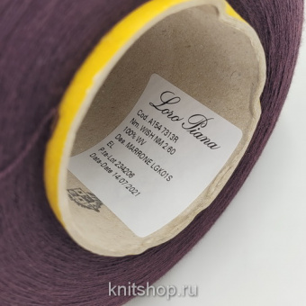 Loro Piana Wish MAD1715 (Marrone LGK01S баклажан) 100% меринос 2/60 3000м/100гр