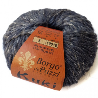 Borgo de'Pazzi Kuki (5) 55% шерсть, 20% крапива, 15% конопля 50 г/110 м