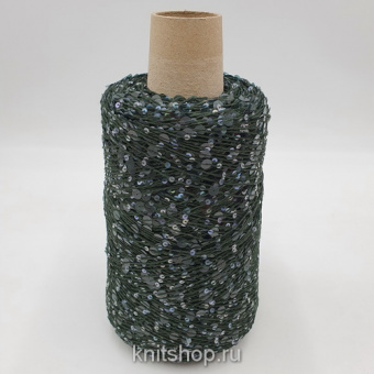 Lustrosa (6881 хвоя, пайетки) хлопок, пайетки 3мм, 6мм 300м/100гр