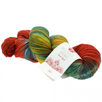 Lana Grossa Meilenweit 100 Merino Hand Dyed (408) 80% меринос, 20% полиамид 100 г/420 м
