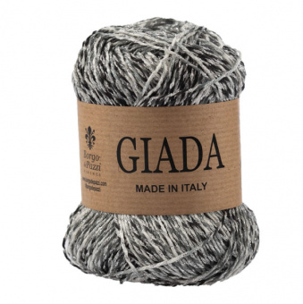 Borgo de'Pazzi Giada (501 серый) 32% вискоза, 53% акрил, 8% люрекс, 7% нейлон 50гр/150м