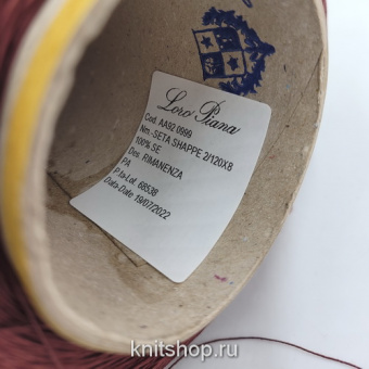 Loro Piana Seta Shappe (68538 бордовый бургунди) 100% шелк шаппе 2/120х8 750м/100гр