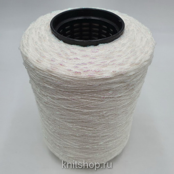 Filatura a Pettine C1676 (4 люминисцентный белый) 62% вискоза, 20% люрекс, 18% па 900м/100гр шишечки