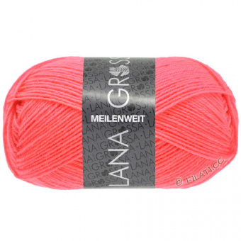 Lana Grossa Meilenweit 50 neon (1397 розовый неон) 80% меринос, 20% полиамид 50 г/210 м