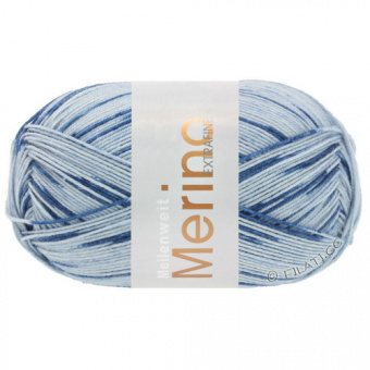 Lana Grossa Meilenweit 100 Merino Extrafine Denim Mix (2606) 75% меринос, 25% полиамид 100г/420м