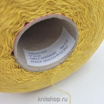 Johnstons of Elgin (FF4214 Giallo Pulcino желтый) 100% кашемир 2/20 1000м/100гр