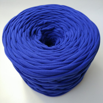 Пряжа Лента синий (длина нити 95-100м, ширина нити 7-9мм)