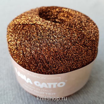 Lana Gatto New Glitter (8456 терракот) 51% полиэстер, 49% нейлон 25 г/300 м