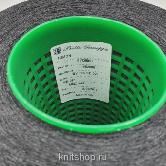 Botto Giuseppe Fusion (1002 графит меланж) 65% меринос, 10% кашемир, 25% шёлк 2/52 2600м/100гр