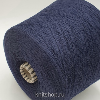 Tollegno Woolcot 2/30 (10214 Marino темно-синий) 53% меринос, 47% хлопок 1500м/100гр
