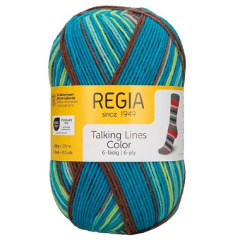 Regia Talking Lines Color 6-Ply (5102) 75% меринос, 25% полиамид 150г/375м