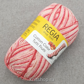 Schachenmayr Regia Cotton Tutti Frutti (02420) 72% хлопок, 18% полиамид, 10% полиэстер 100 г/420 м