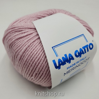 Lana Gatto Merinocot (14532 нежная роза) 53% меринос экстрафайн, 47% хлопок 50г/125м