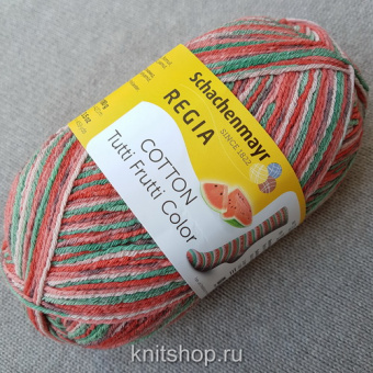 Schachenmayr Regia Cotton Tutti Frutti (02421) 72% хлопок, 18% полиамид, 10% полиэстер 100 г/420 м