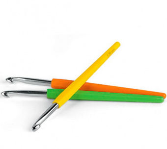 Крючок 10мм Lana Grossa с мягкой цветной ручкой