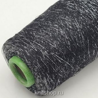 Lurex (Nero черный серебро) 80% вискоза, 20% люрекс 2000м/100гр
