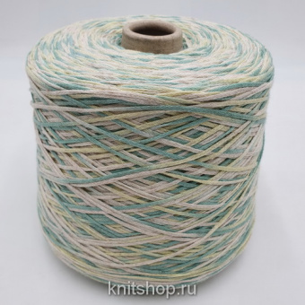 Tracy Multicolor (2 ментол мультиколор) 20% лён, 80% хлопок 250м/100гр шнурок