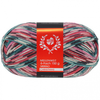 Lana Grossa Meilenweit 150 6-Ply Merino Christmas (315) 80% меринос, 20% полиамид 150 г/390 м