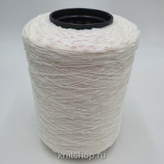 Filatura a Pettine C1676 (4 люминисцентный белый) 62% вискоза, 20% люрекс, 18% па 900м/100гр шишечки