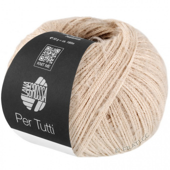 Lana Grossa Per Tutti (002) 70% хлопок, 30% па 50г/180м