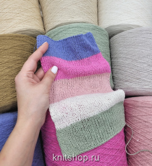 Bourette Silk (2001 белый) 100% шелк буретный 2/15 750м/100гр