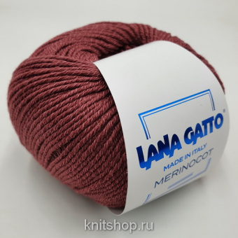 Lana Gatto Merinocot (14445 ягодный сорбет) 53% меринос экстрафайн, 47% хлопок 50г/125м