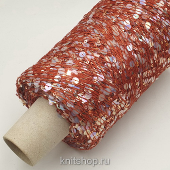 Lustrosa (2311 сорбет, пайетки прозрачные и в тон) 100% хлопок, пайетки 3мм, 6мм 300м/100гр