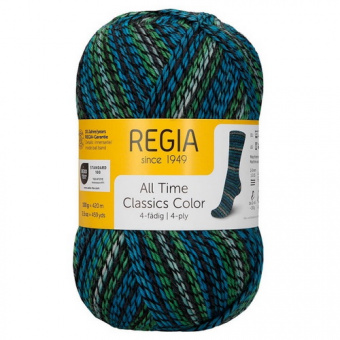 Regia All Time Classics Color (04137) 75% меринос, 25% полиамид 100г/420м