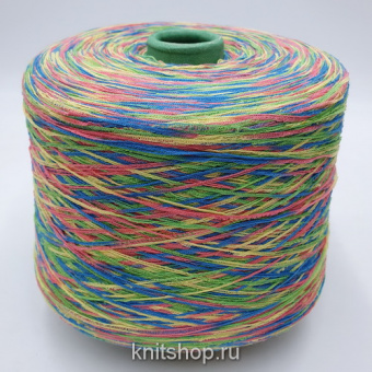 Moma Multicolor (10 радужный розовый мультиколор) 76% хлопок, 24% па 600м/100гр реснички