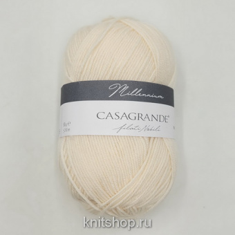 Casagrande Millennium (31.001 сливочный) 75% меринос экстрафайн, 25% па 50г/210м