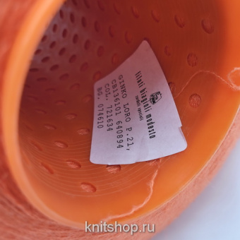 Biagioli Modesto Ginko Loro (721634 морковный фреш) 46% кашемир, 27% шёлк, 27% лён 2/43 2150м/100гр