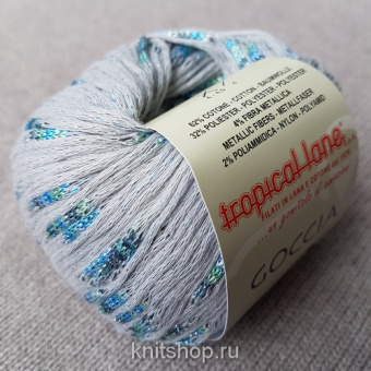 Tropical Lane Goccia (15 серый) 60% хлопок, 32% полиэстер, 2% па, 4% люрекс  50 г/110 м