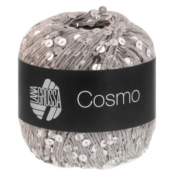 Lana Grossa Cosmo (002) 100% хлопок, пайетки 100г/260м
