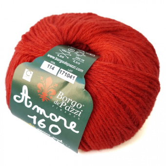 Borgo de'Pazzi Amore 160 (114) 70% шерсть, 25% па, 2% вискоза, 2% акрил, 1% полиэстер 50 г/160 м