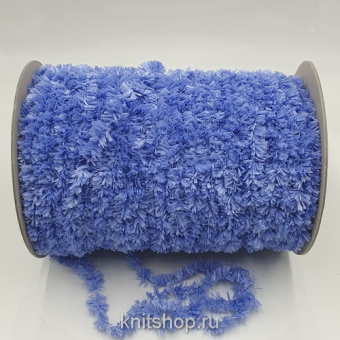 Bottega V Raffia (Perwinkle голубой) 100% вискоза, 20мм, 70м/100гр фантазийная травка