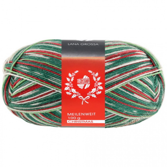 Lana Grossa Meilenweit 100 Merino Lurex Christmas (6795) 80% меринос, 20% па, люрекс 100 г/420 м