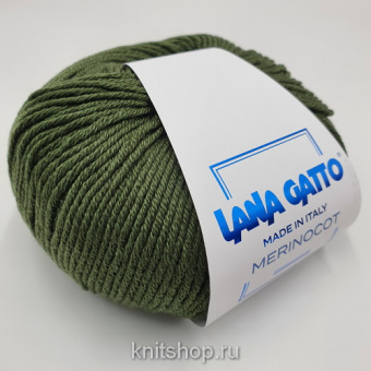Lana Gatto Merinocot (14256 хвойный) 53% меринос экстрафайн, 47% хлопок 50г/125м
