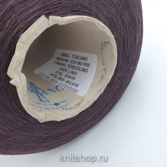 Toscano Toscolino Missoni (4293/91619 слива) 100% лён 2/26 1300м/100гр