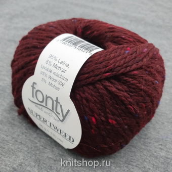 Fonty Super Tweed (13 бордо) 95% меринос, 5% мохер 50 г/110 м