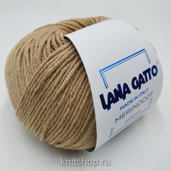 Lana Gatto Merinocot (14522 бежевый) 53% меринос экстрафайн, 47% хлопок 50г/125м